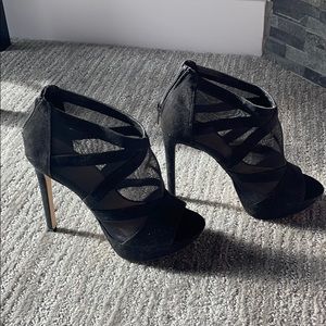 Black platform heels
